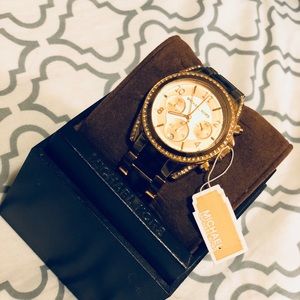Authentic Michael Kors Tortoise Rose Gold Watch